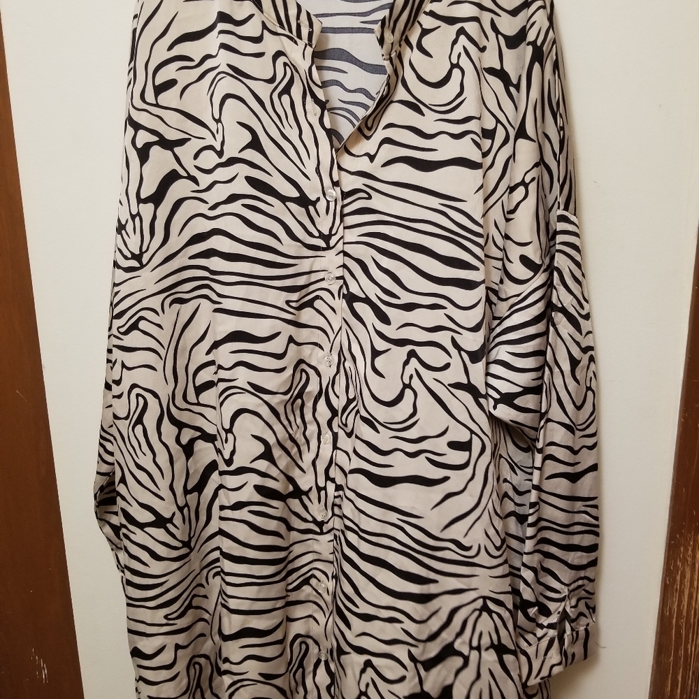 Nasty Gal Zebra T shirt dress